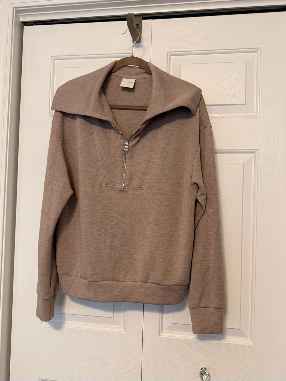 Varley Double Soft Taupe Yates Pullover